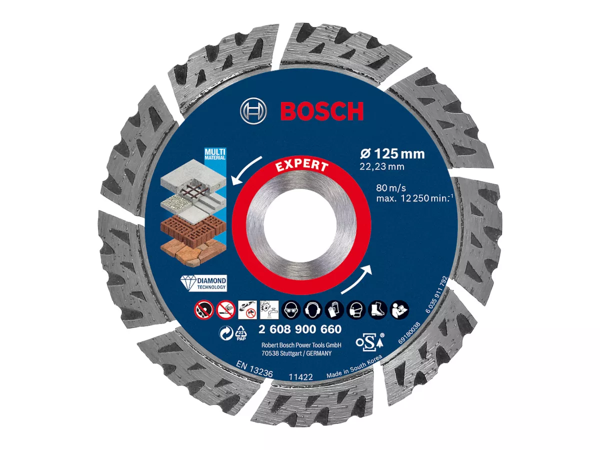 Disque diamanté EXPERT MultiMaterial 125 x 22,23 x 2,2mm Bosch